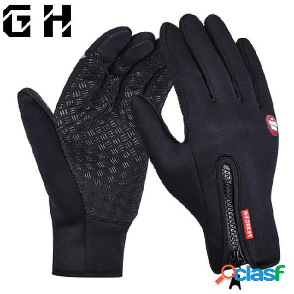 Outdoor sports windstopper waterproof gloves black riding