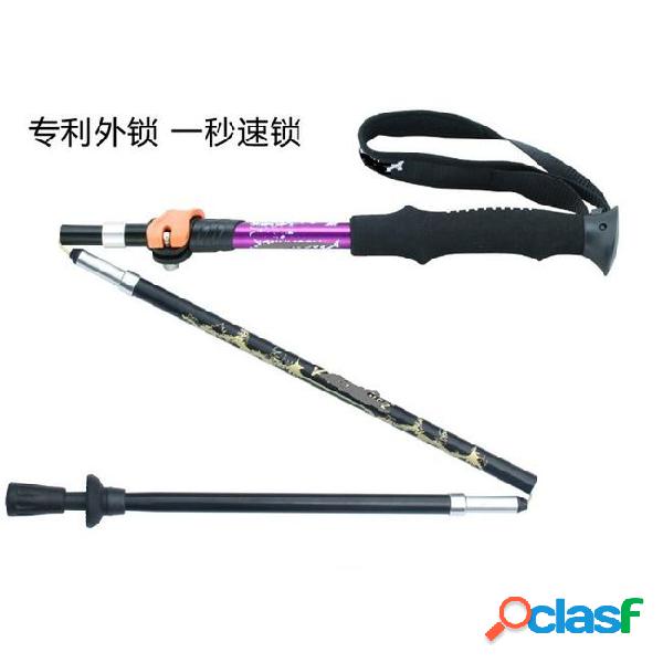 Outdoor walking stick folding ultralight retractable