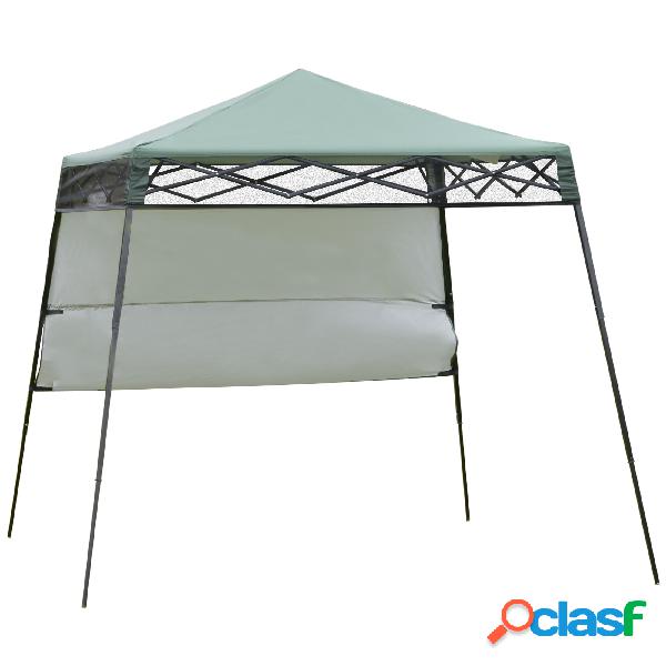 Outsunny Carpa Plegable 2,2x2,2x2m con Lateral Altura