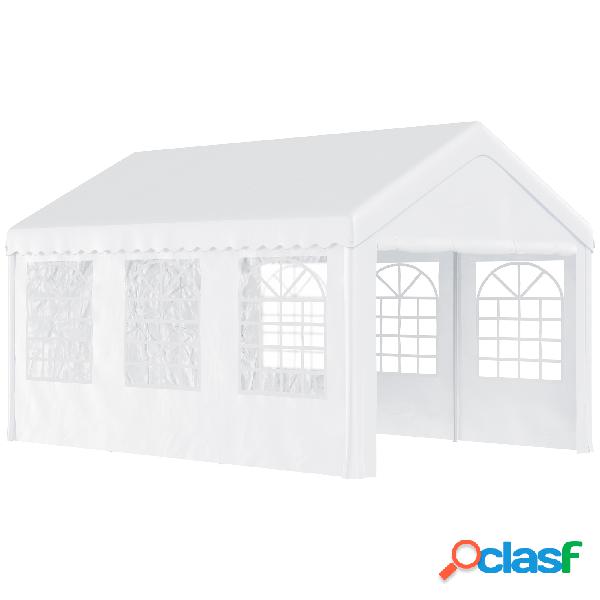 Outsunny Carpa de Jardín Cochera Gazebo 6x4m Pergola