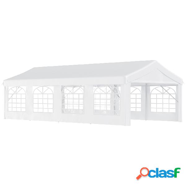 Outsunny Carpa de Jardín Cochera Gazebo 8x4m Pergola