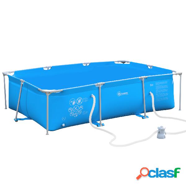 Outsunny Piscina Desmontable Tubular 292x190x75 cm con