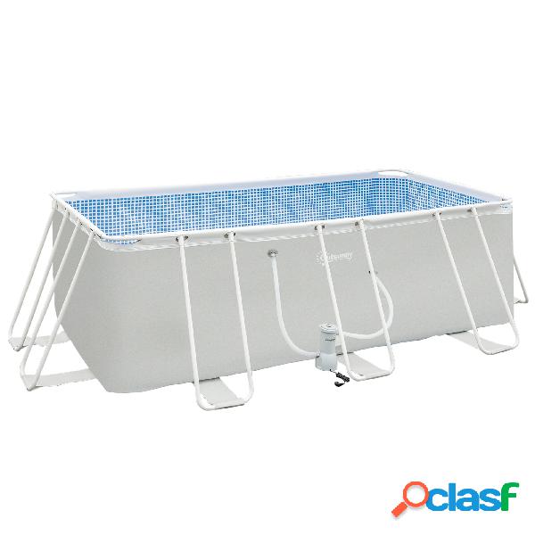 Outsunny Piscina Desmontable Tubular 440x240x122 cm Piscina