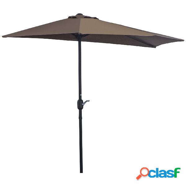 Outsunny Sombrilla 269x138x236 cm Parasol de Jardín con