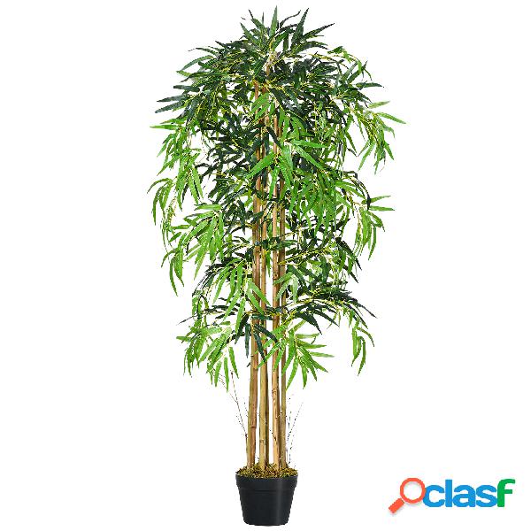 Outsunny Árbol Artificial Bambú de 150 cm Planta