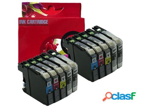 Pack 10 Cartuchos de Tinta Compatibles Brother