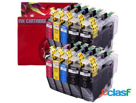 Pack 10 Cartuchos de Tinta Compatibles Brother LC3213/LC3211