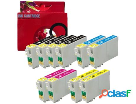 Pack 10 Cartuchos de Tinta Compatibles Epson T1295 T1291