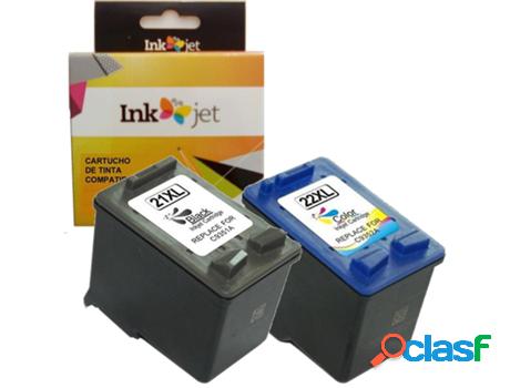 Pack 2 Cartuchos de Tinta Compatibles HP 21XL/22XL