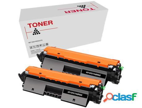 Pack 2 Tóners Compatibles HP CF217A 17A para Laserjet M 102