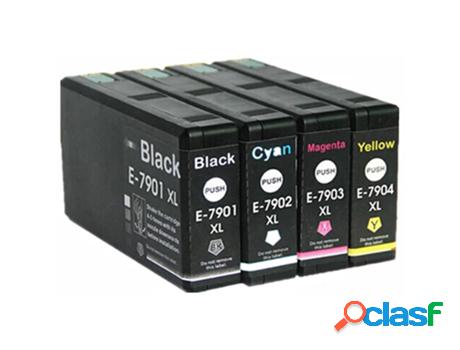 Pack 4 Cartuchos de Tinta Compatibles Epson T7901/T7911