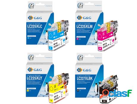 Pack 4 Cartuchos de Tinta Compatibles G&G Brother LC227XL