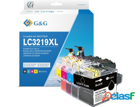 Pack 4 Cartuchos de Tinta Compatibles G&G Brother LC3219XL