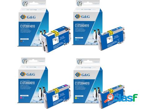 Pack 4 Cartuchos de Tinta Compatibles G&G Epson 35XL para