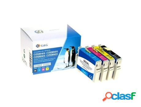 Pack 4 Cartuchos de Tinta Compatibles G&G Epson 502XL para