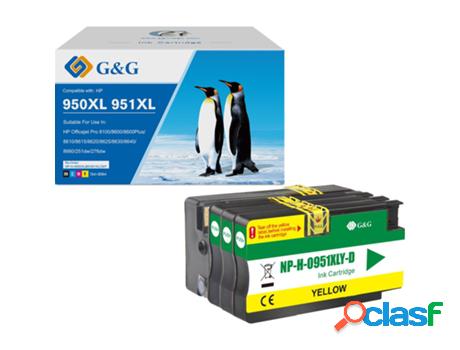 Pack 4 Cartuchos de Tinta Compatibles G&G HP 950XL 951XL
