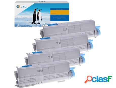 Pack 4 Tóners Compatibles G&G C532Dn/C542Dn/Mc573Dn/Mc563Dn