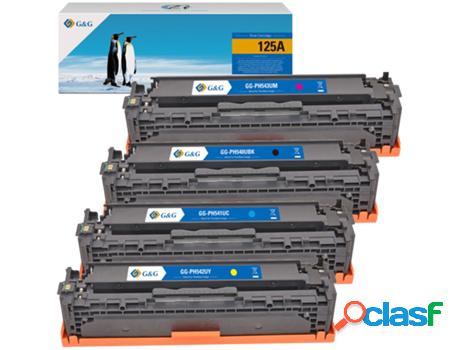 Pack 4 Tóners Compatibles G&G HP 125A/128A/131A