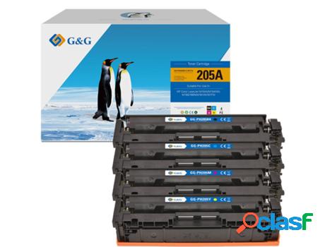 Pack 4 Tóners Compatibles G&G HP 205A CF530A CF531A CF532A