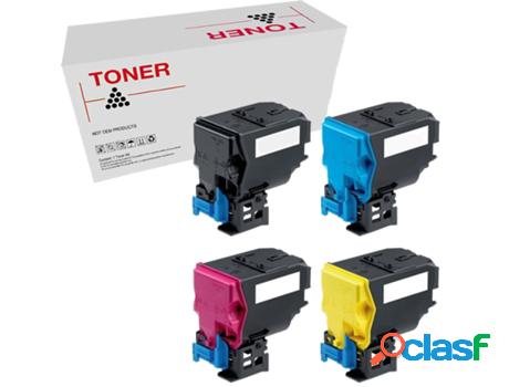 Pack 4 Tóners Compatibles TNp22K/TNp22C/TNp22M/TNp22Y