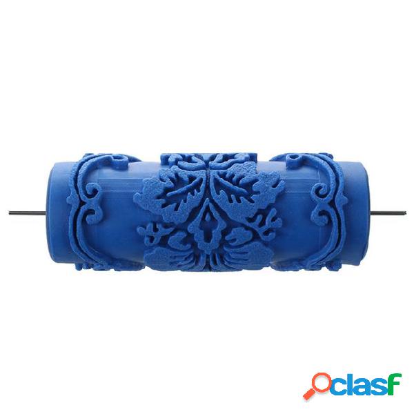 Paint roller with decorative motifs for machine designs