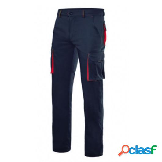 Pantalon Trabajo 34 16%Pol46%Alg38%Emet Negro/Rojo Stretch