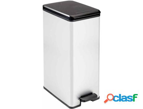 Papelera CURVER Estrecha 40 L Plateado (39 x 25 x 61 cm -