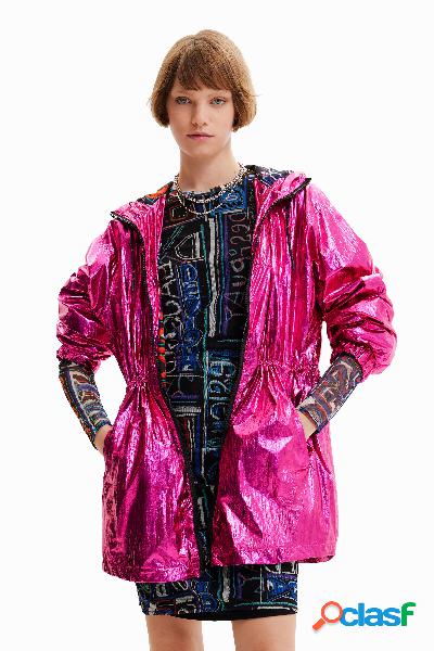 Parka metalizada con capucha - RED - L