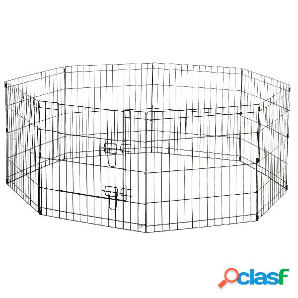 PawHut Parque de Juegos para Perros 8 Paneles 61x61 cm