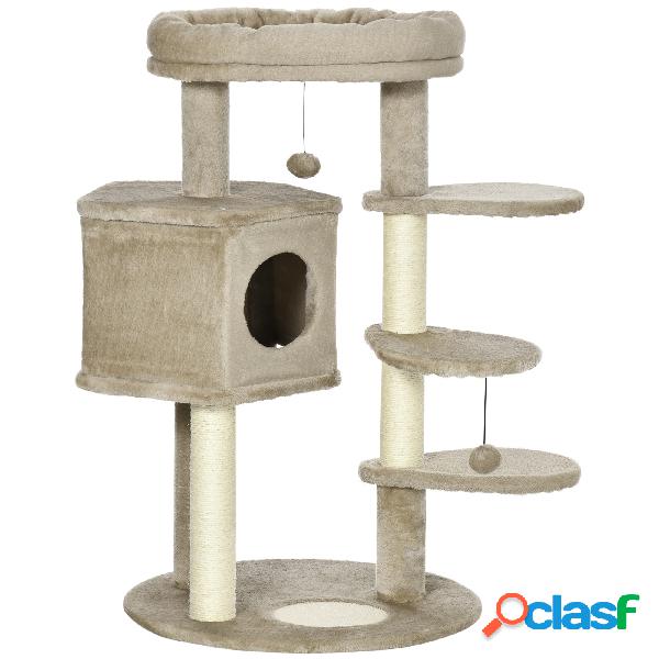 PawHut Árbol Rascador para Gatos Pequeños Altura 94cm