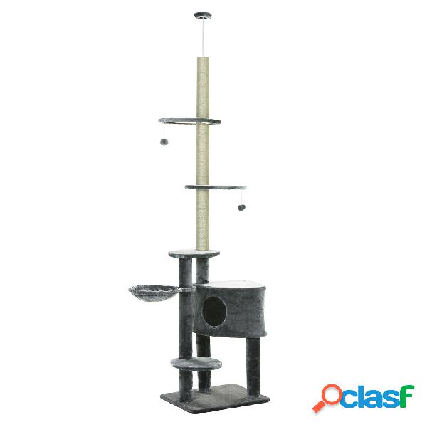 PawHut Árbol Rascador para Gatos de 220-245 cm Altura