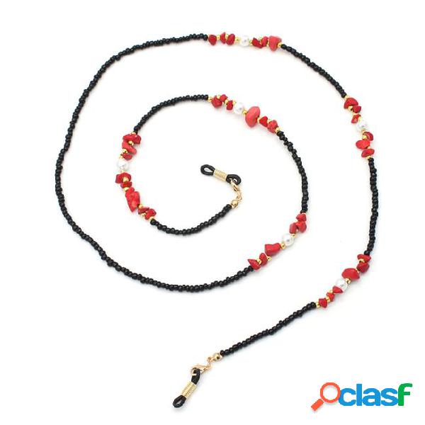 Pearl acrylic stone beads chain eyeglasses chains sports