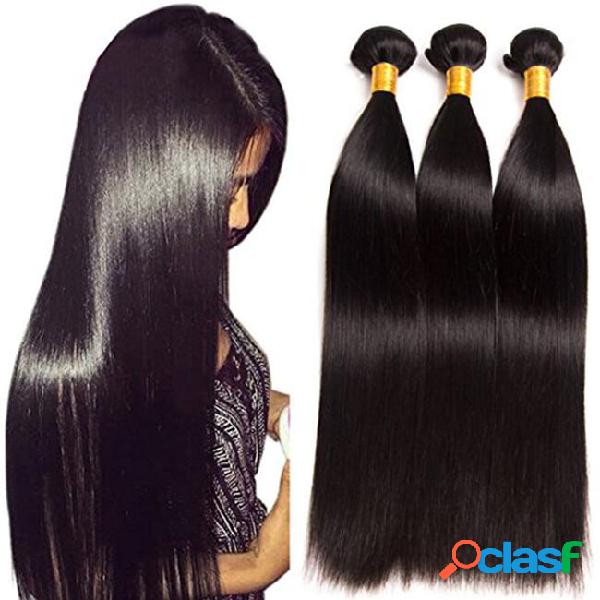 Peruvian unprocessed virgin human hair weaves top quality 8a