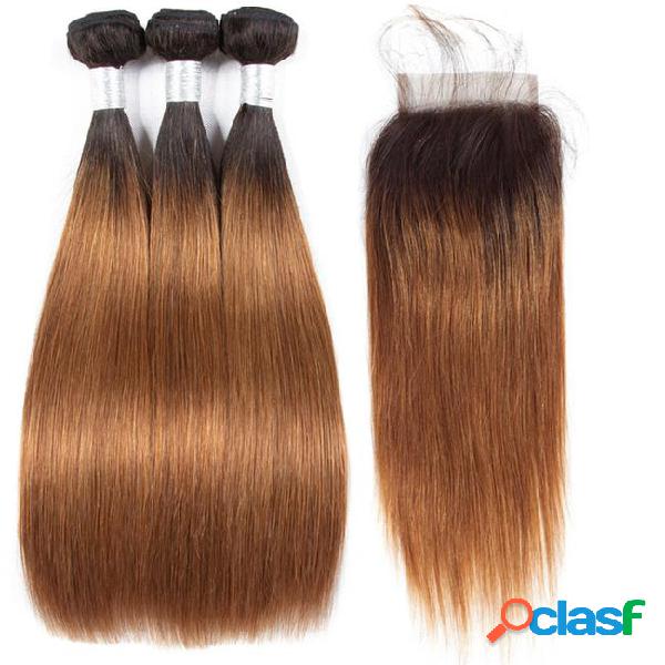 Peruvian virgin hair pre-colored hair 1b 30 ombre dark 3