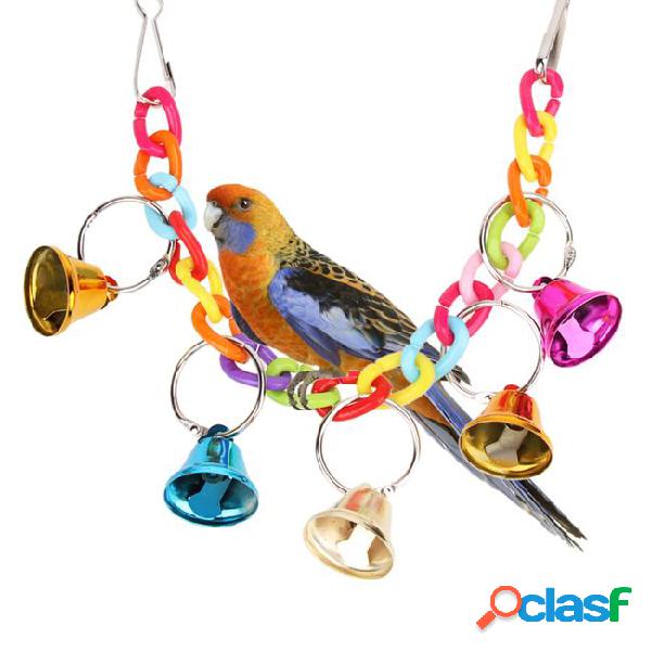 Pet toys parrot toys bells acrylic pet bird chew ringer