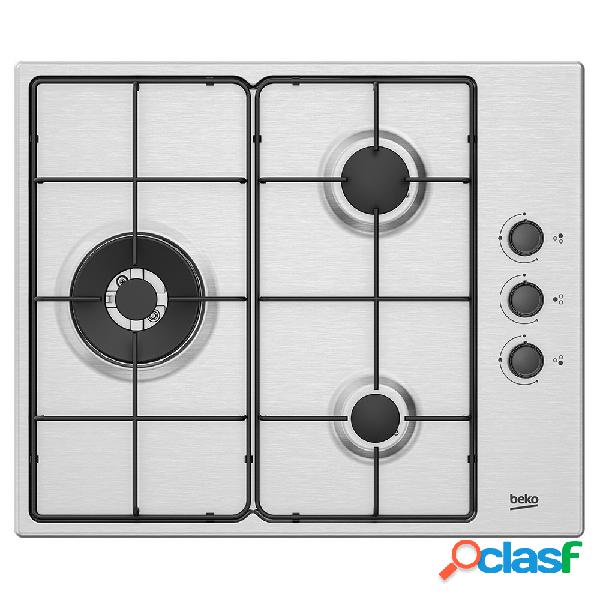 Placa Gas BEKO HIGG 63113 SX 3f Inox But