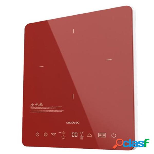 Placa Portátil Inducción CECOTEC Full Crystal Rojo