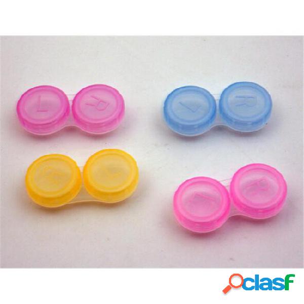 Plastic contact lens box holder portable small lovely candy