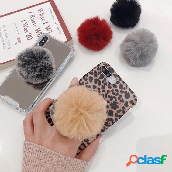 Plush ball mobile phone bracket holder autumn and winter for