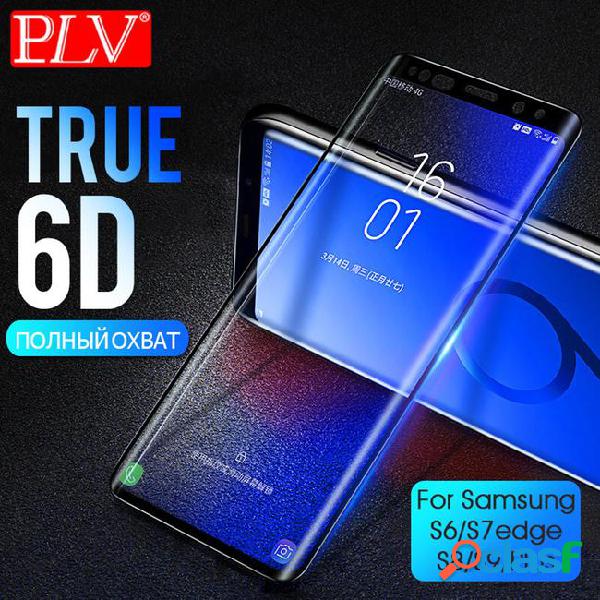 Plv 6d curved cover screen protector for galaxy s8 s9 plus