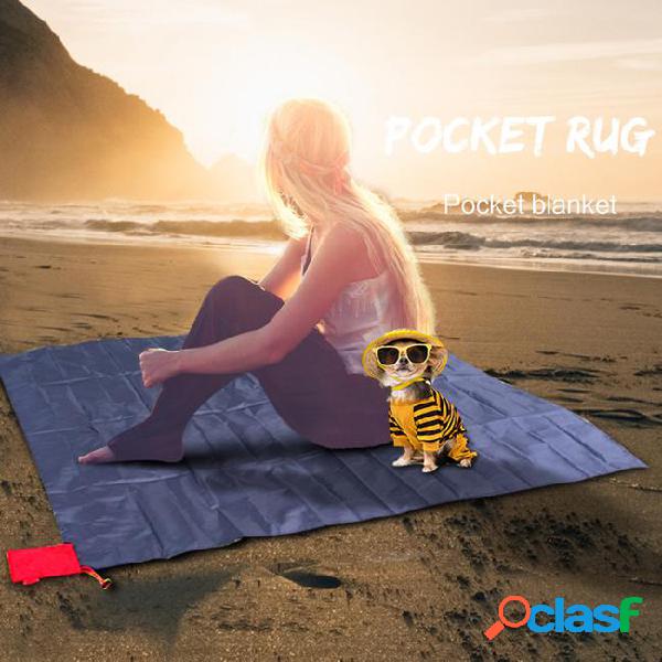 Pocket rug pocket picnic blanket mat lightweight sand free
