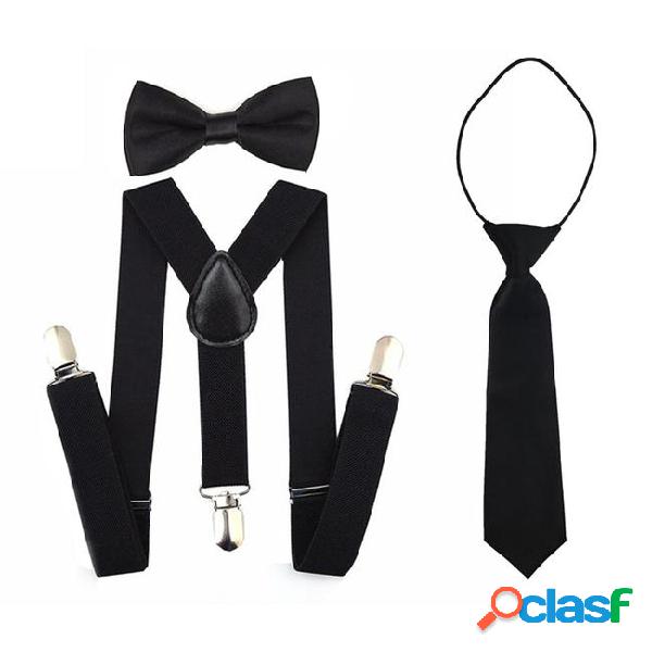 Polyester material y-shape suspenders set for kids with