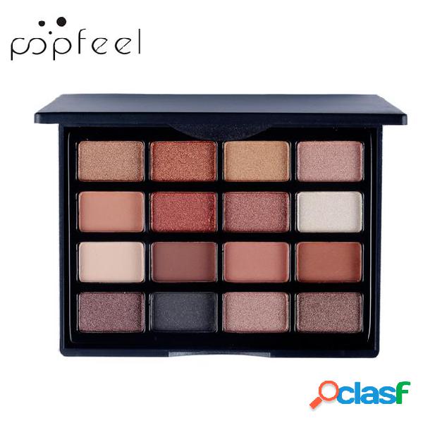 Popfeel 16 colors shimmer charming matte eyeshadow palette