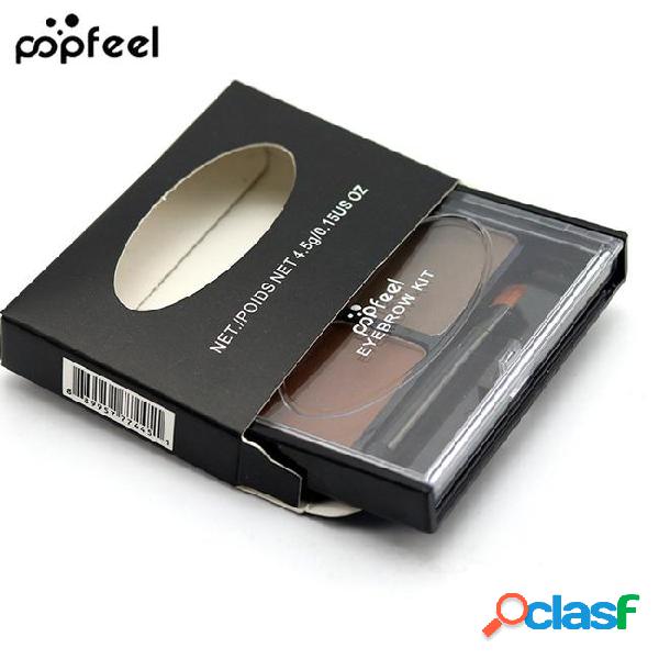 Popfeel professional eyebrow powder palette with brush set