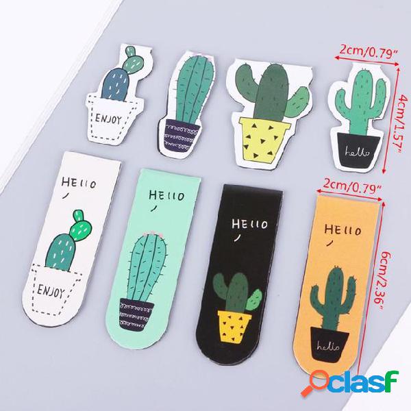 Poplular cute cactus magnetic bookmarks book page marker