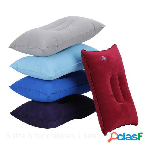 Portable fold outdoor air inflatable pillow camping hiking