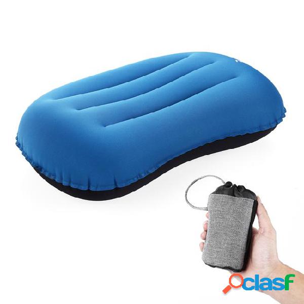 Portable inflatable air pillow foldable travel cushion