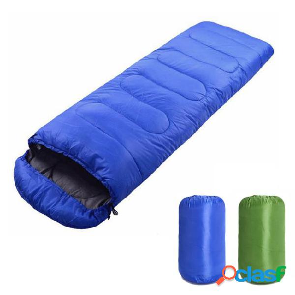 Portable lightweight envelope sleeping bag with compression