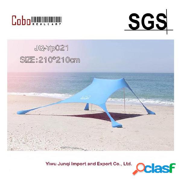 Portable stakeless windproof beach sunshade and gazebo tent