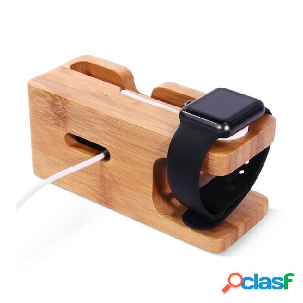 Portable universal wooden phone holder stand office desk